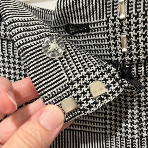 Calvin Klein Size 10 Houndstooth Pants Black and‎ White - Picture 8 of 9